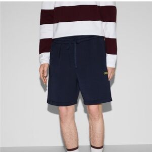 Gucci Jersey Basketball Fit Shorts With Logo Patch Embroidered sz L